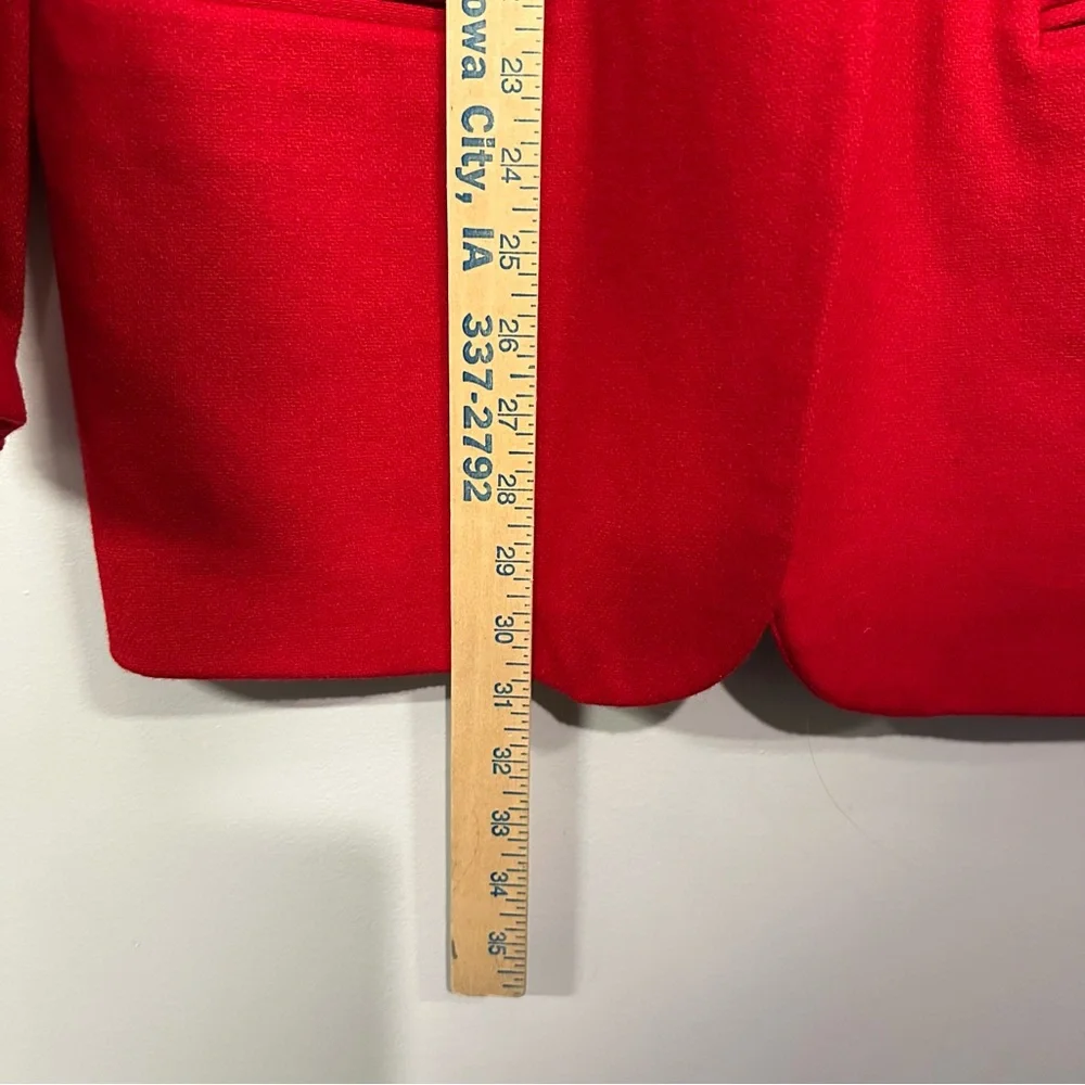 Vintage Sag Harbor Wool Blazer Red Women's Size 12 Lightweight Fall Winter